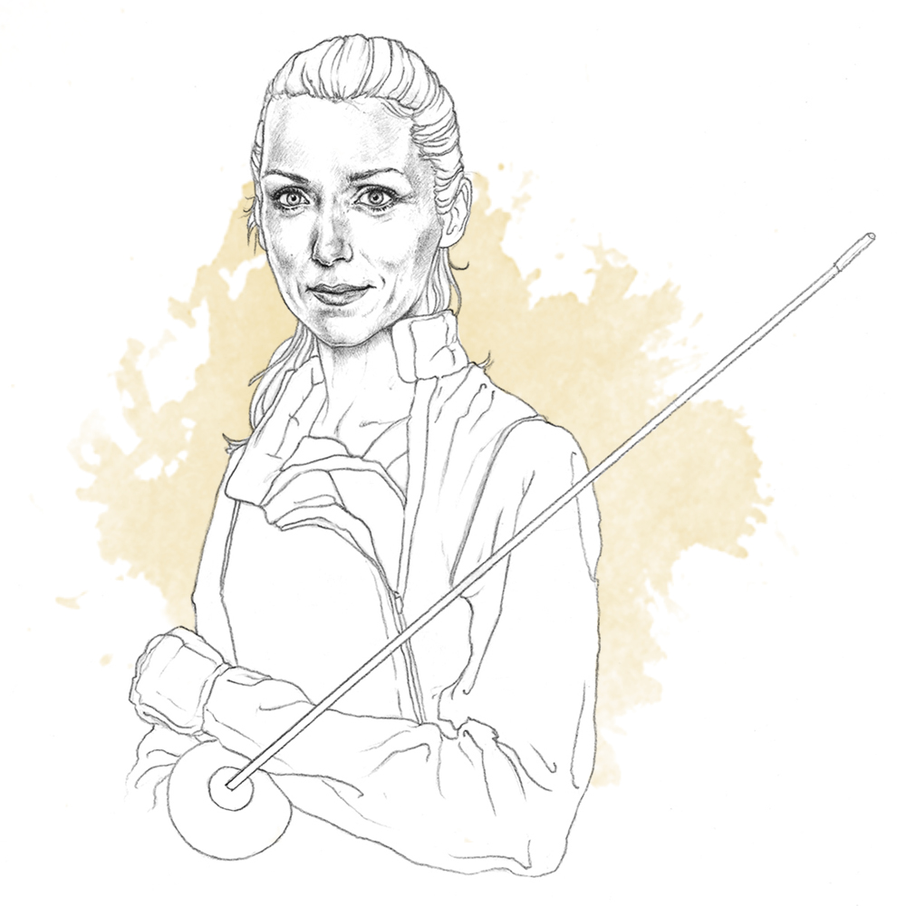 valentina_vezzali_illustration_epoca_sport_editorial_portrait_ilariazena
